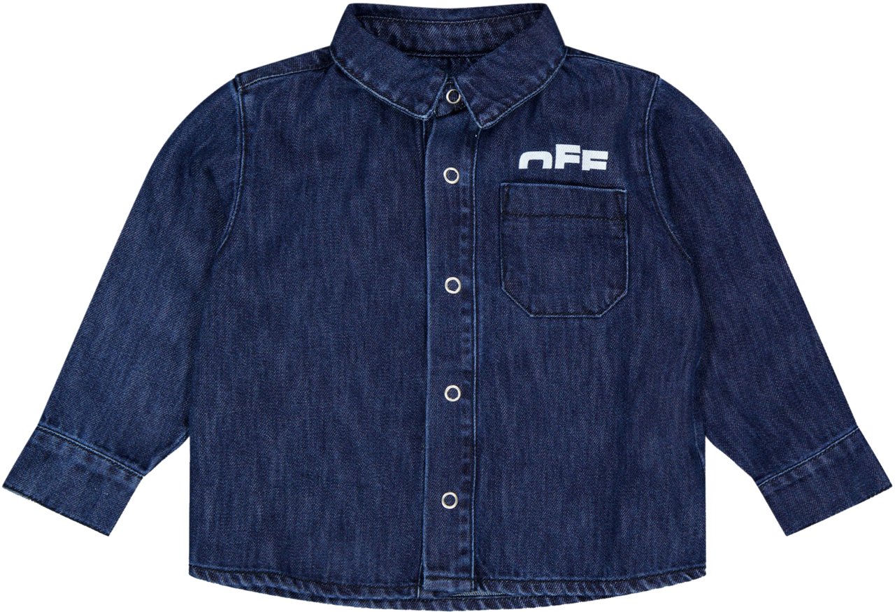 OFF-WHITE Off-White Baby Jongens Blouse In Jeans Blauw