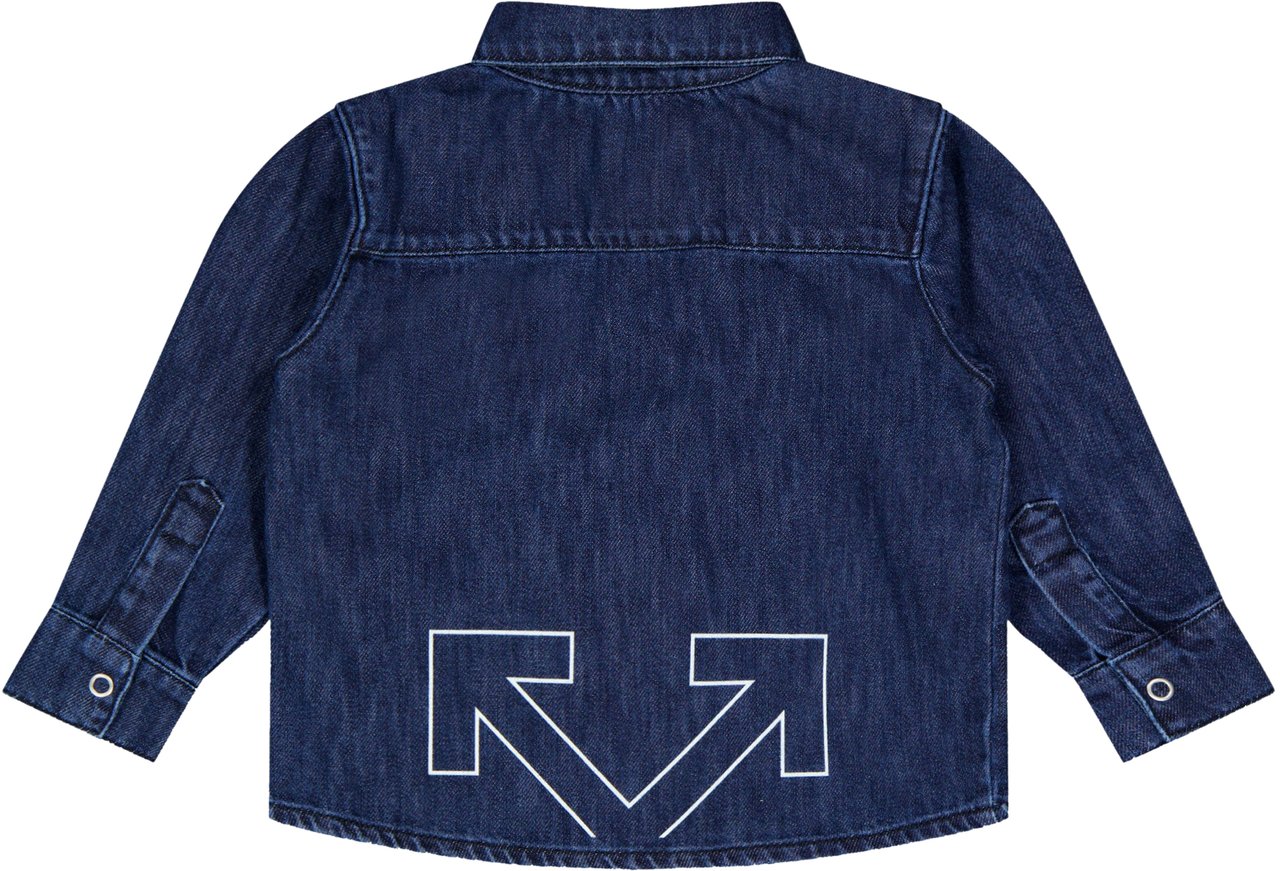 OFF-WHITE Off-White Baby Jongens Blouse In Jeans Blauw