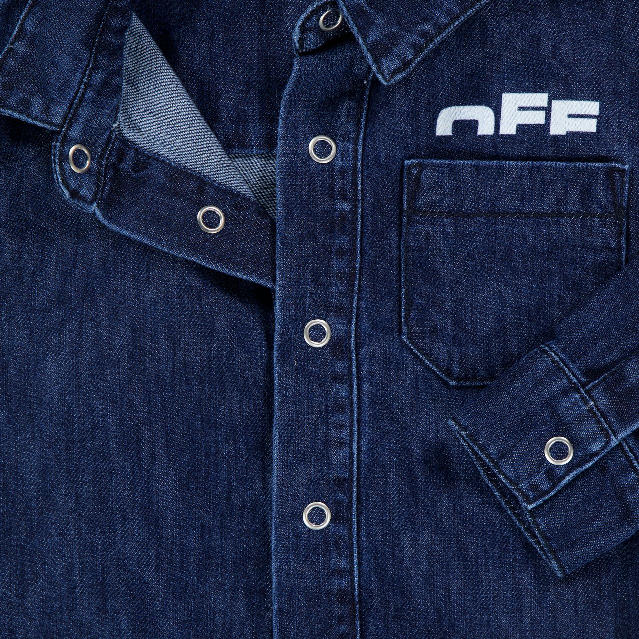OFF-WHITE Off-White Baby Jongens Blouse In Jeans Blauw