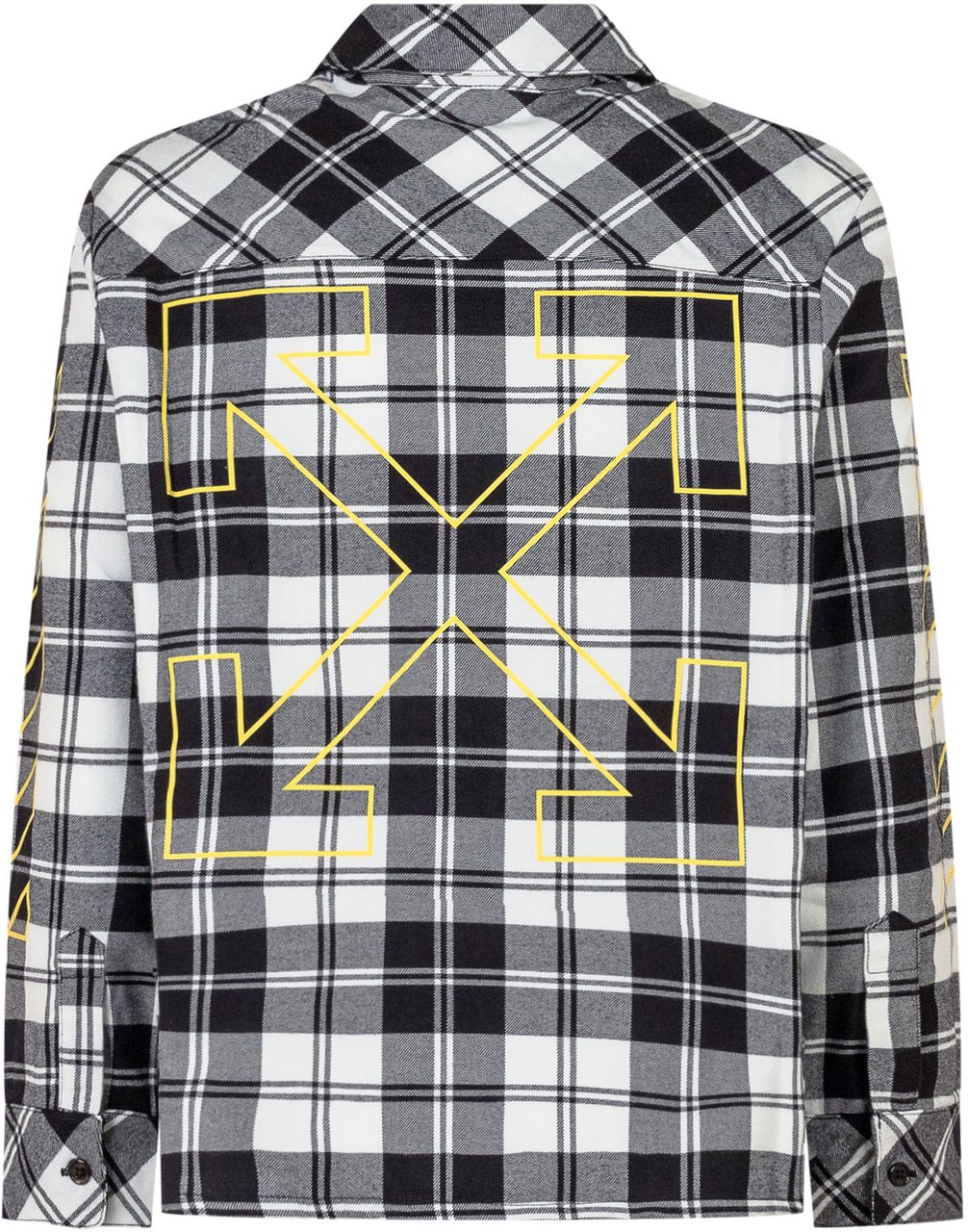 OFF-WHITE Off-White Camicia a Quadri con Logo Giallo Zwart