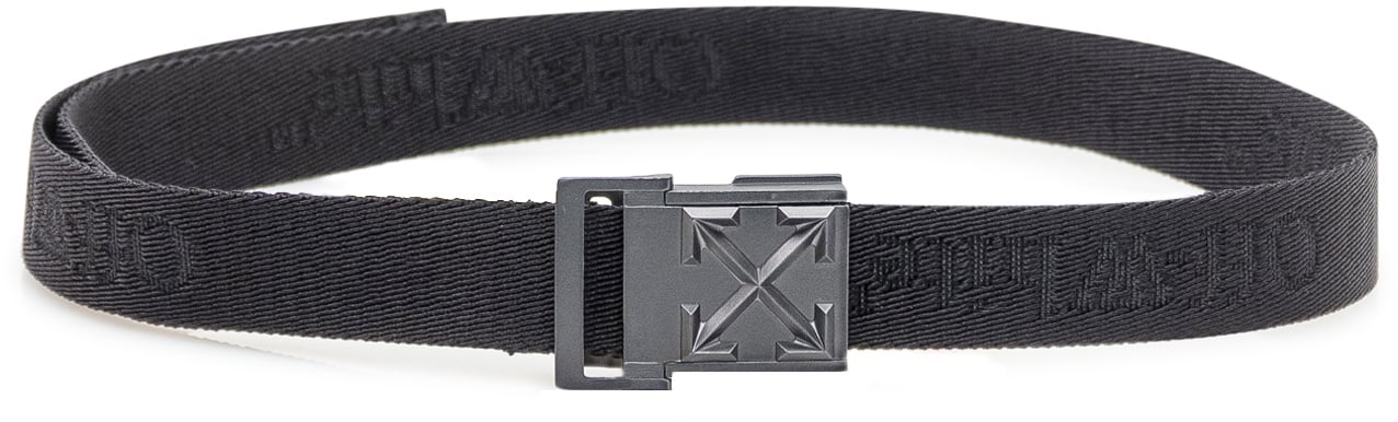 OFF-WHITE Cintura Off-White Heritage Tape Nera Zwart