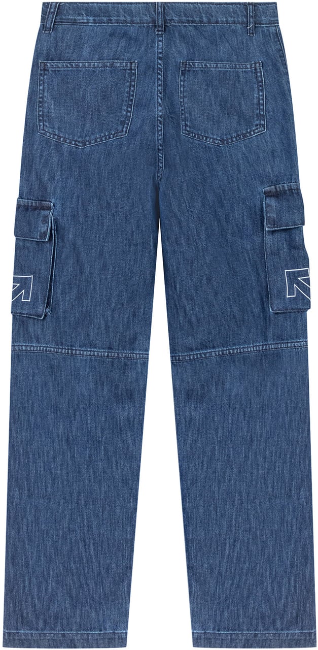 OFF-WHITE Off-White Jeans Cargo Bambino in Denim Blu Blauw