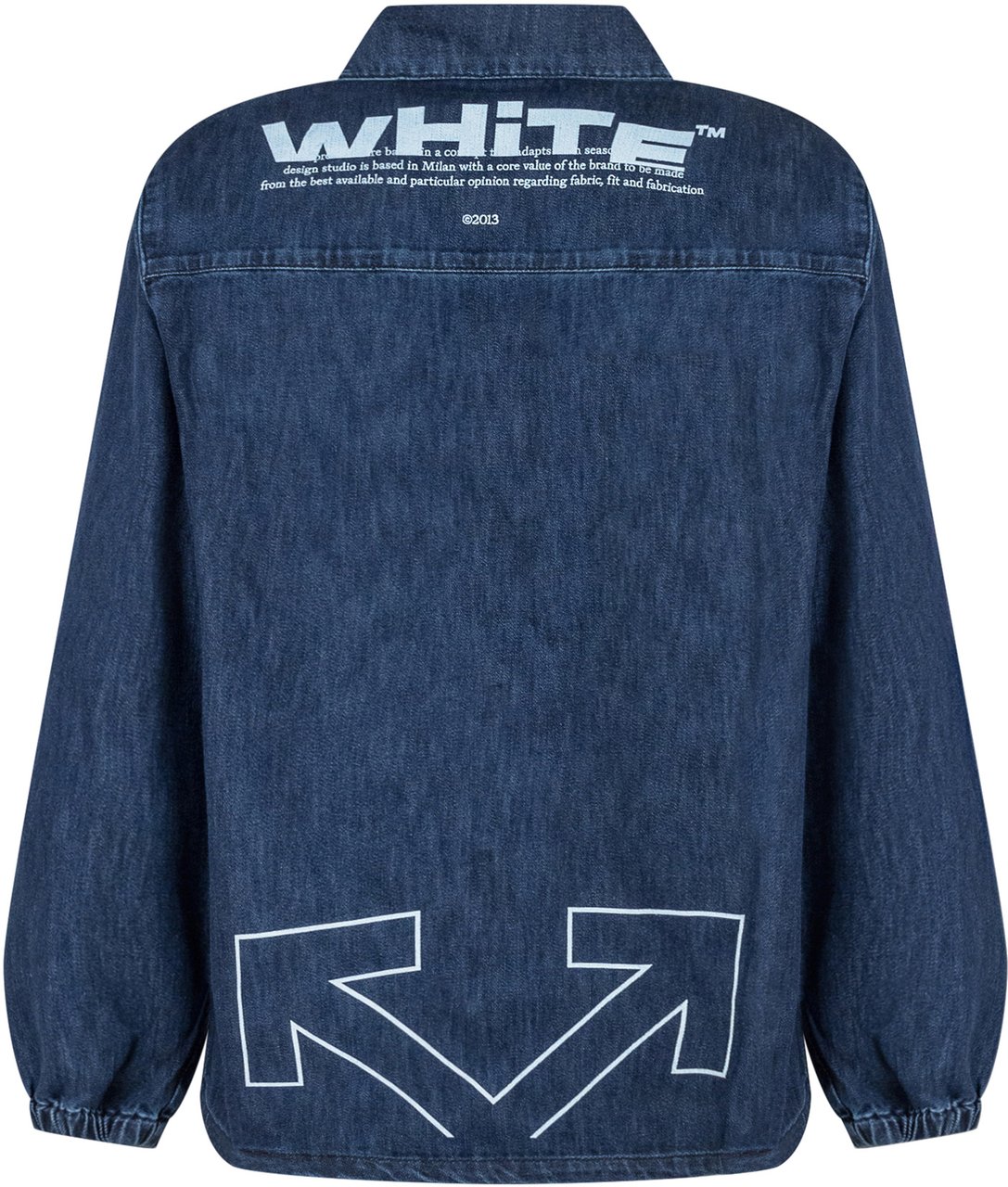 OFF-WHITE Off-White Camicia in Denim con Logo Stampato Blauw
