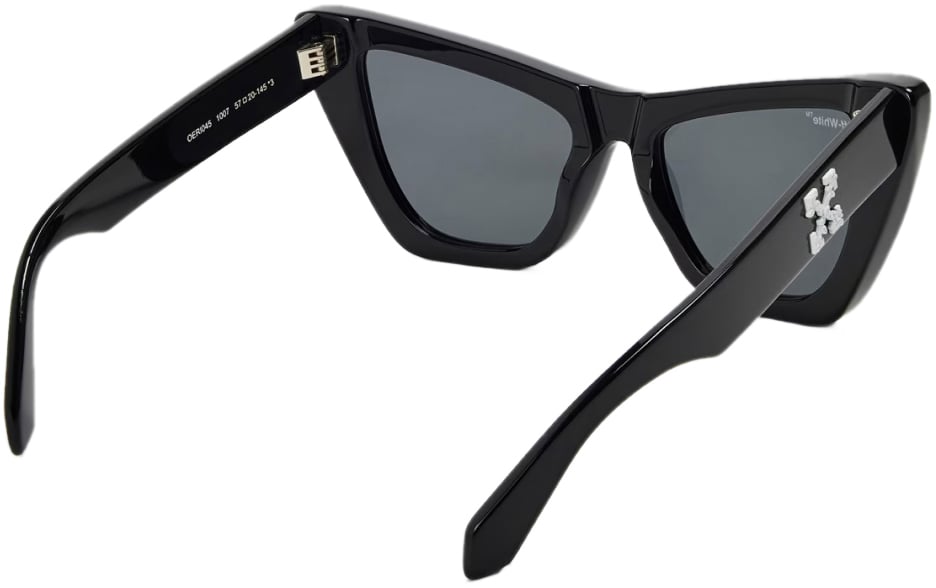 OFF-WHITE Edvard Arrow Logo Sunglasses Zwart