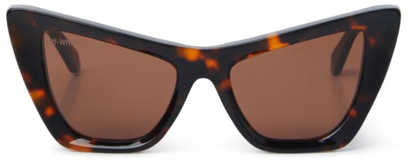 OFF-WHITE Edvard Arrow Logo Sunglasses Bruin