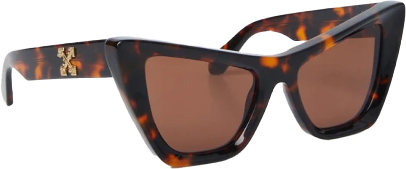 OFF-WHITE Edvard Arrow Logo Sunglasses Bruin