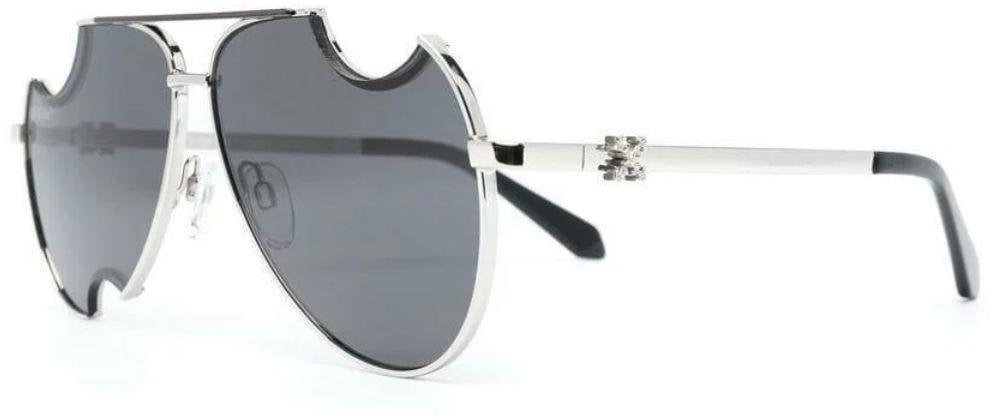 OFF-WHITE Dallas Meteor Logo Sunglasses Zilver