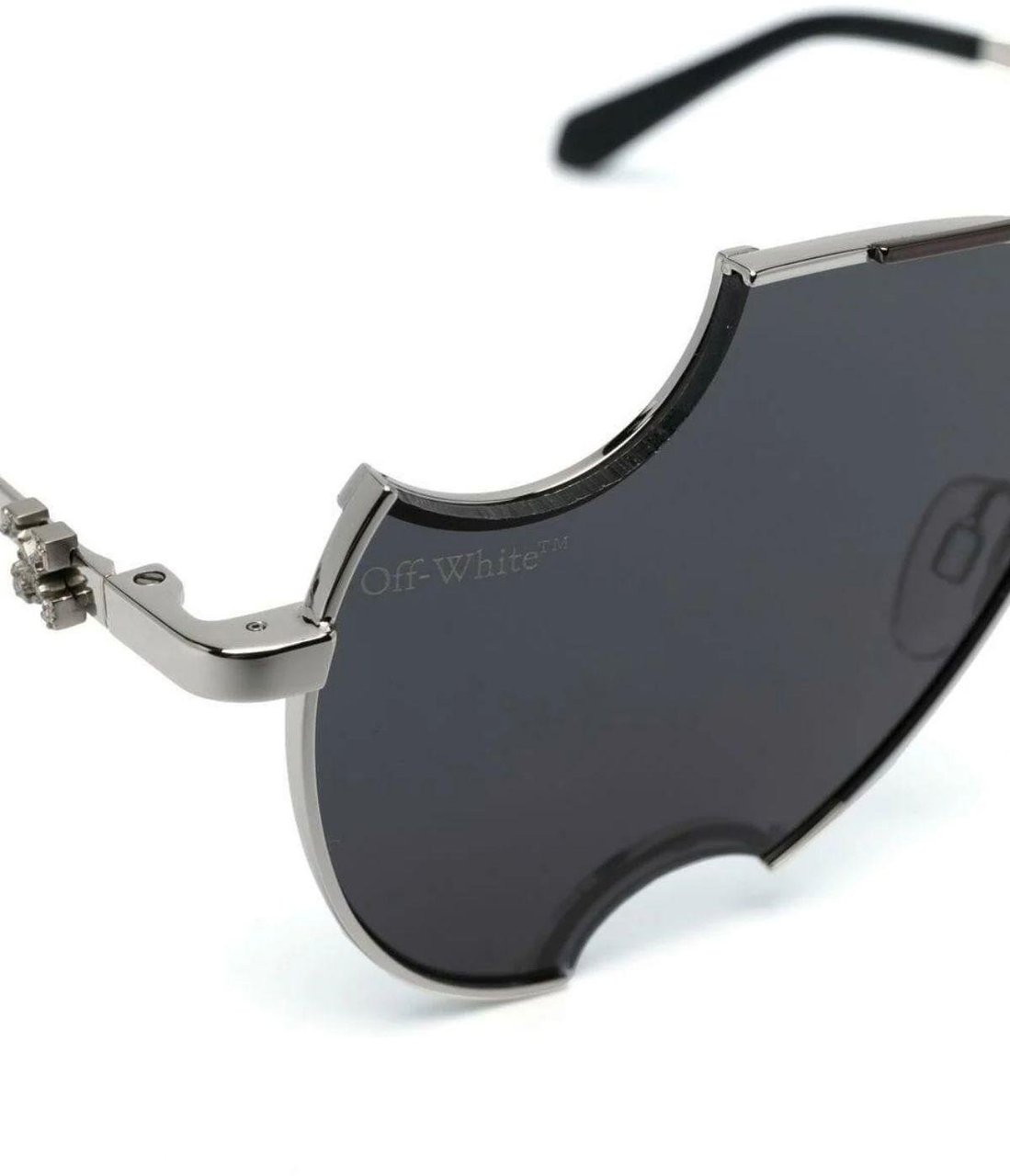 OFF-WHITE Dallas Meteor Logo Sunglasses Zilver