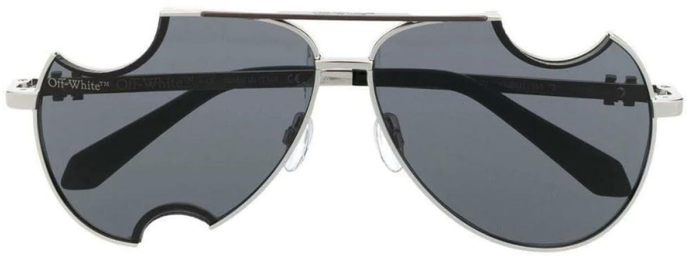 OFF-WHITE Dallas Meteor Logo Sunglasses Zilver