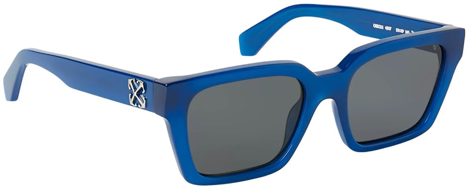 OFF-WHITE Branson Arrow Logo Sunglasses Blauw
