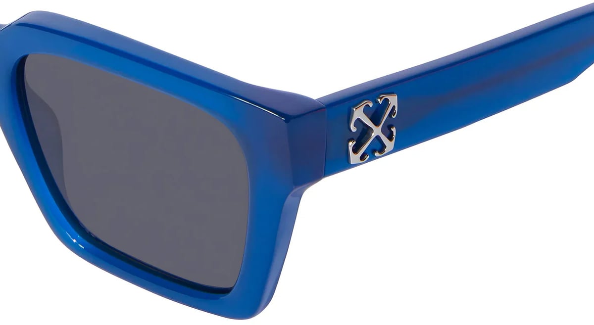 OFF-WHITE Branson Arrow Logo Sunglasses Blauw