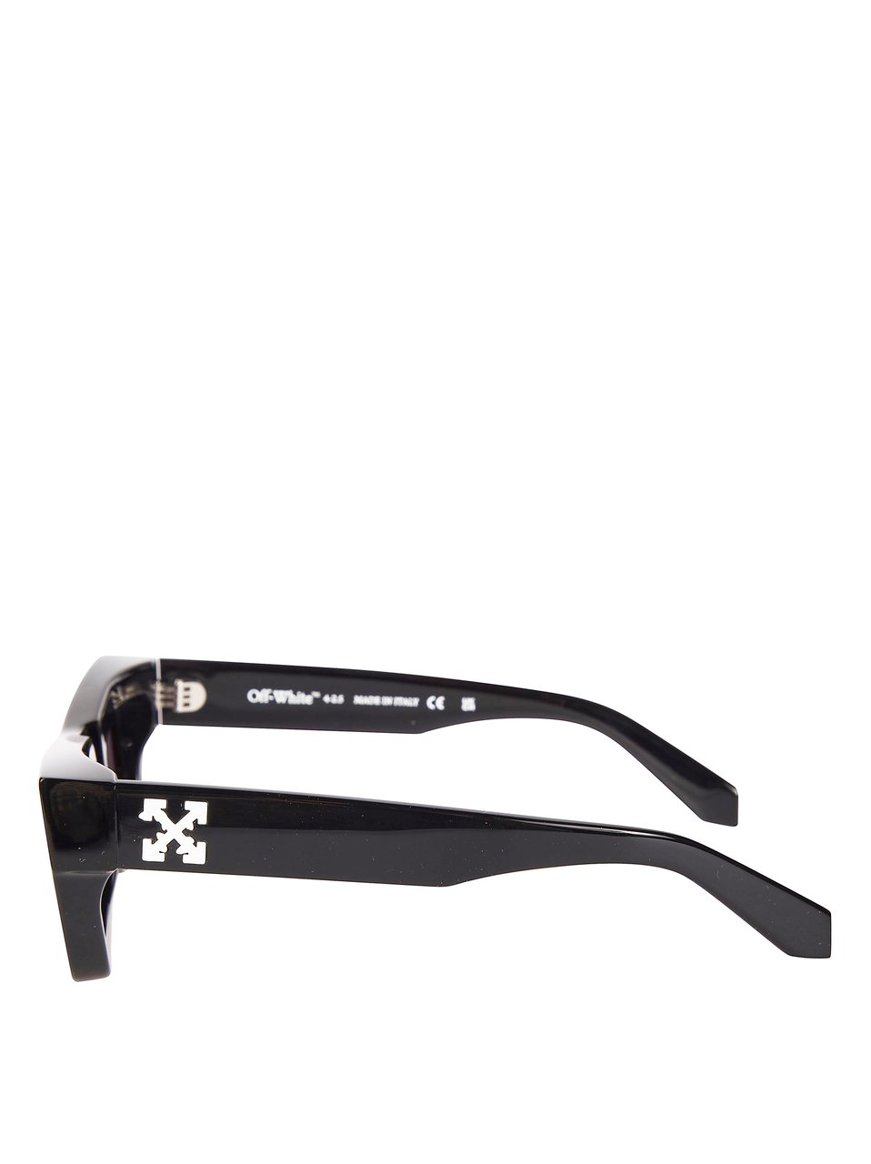 OFF-WHITE Black Charleston Acrylic Angular Sunglasses Zwart