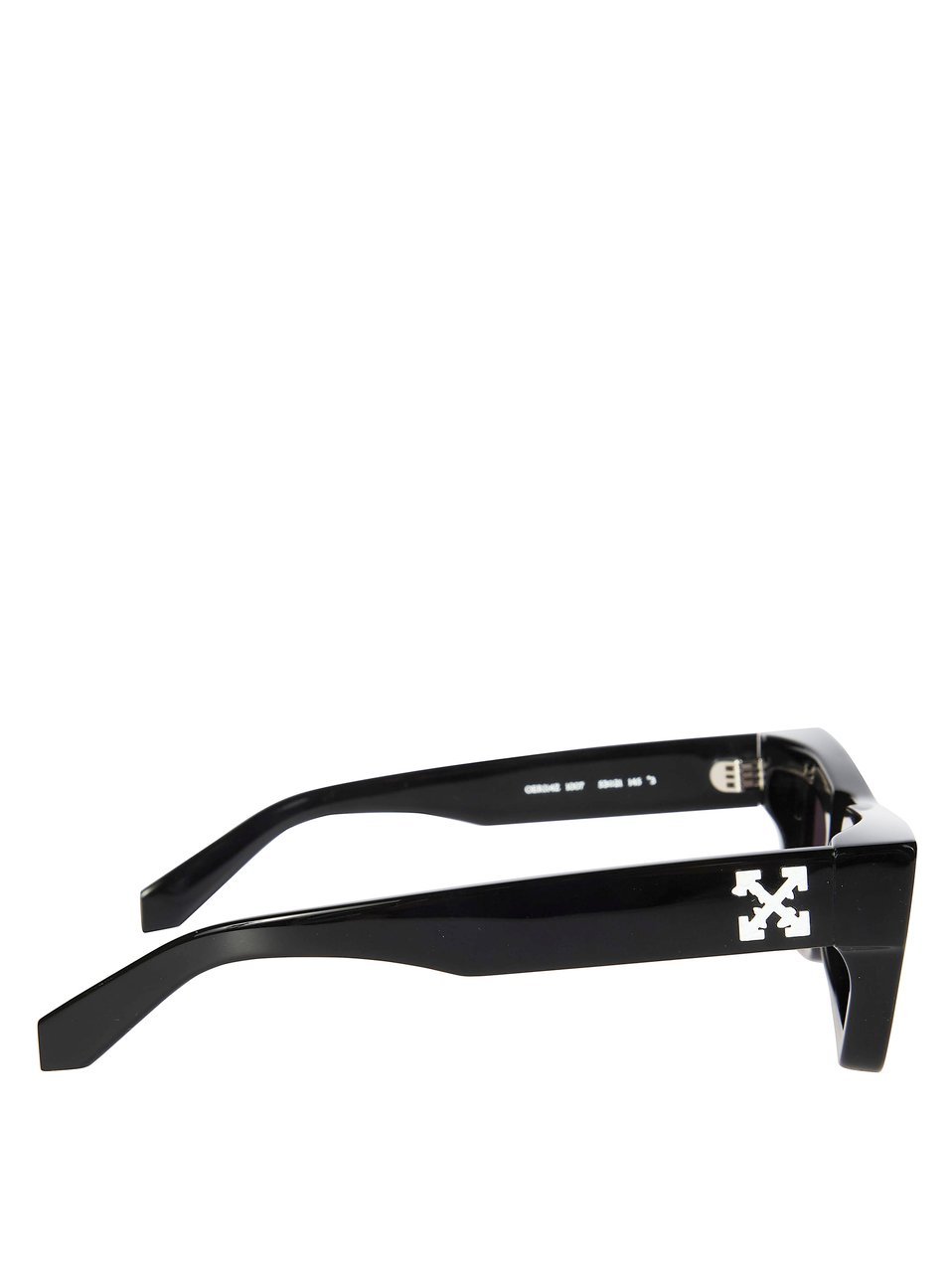 OFF-WHITE Black Charleston Acrylic Angular Sunglasses Zwart