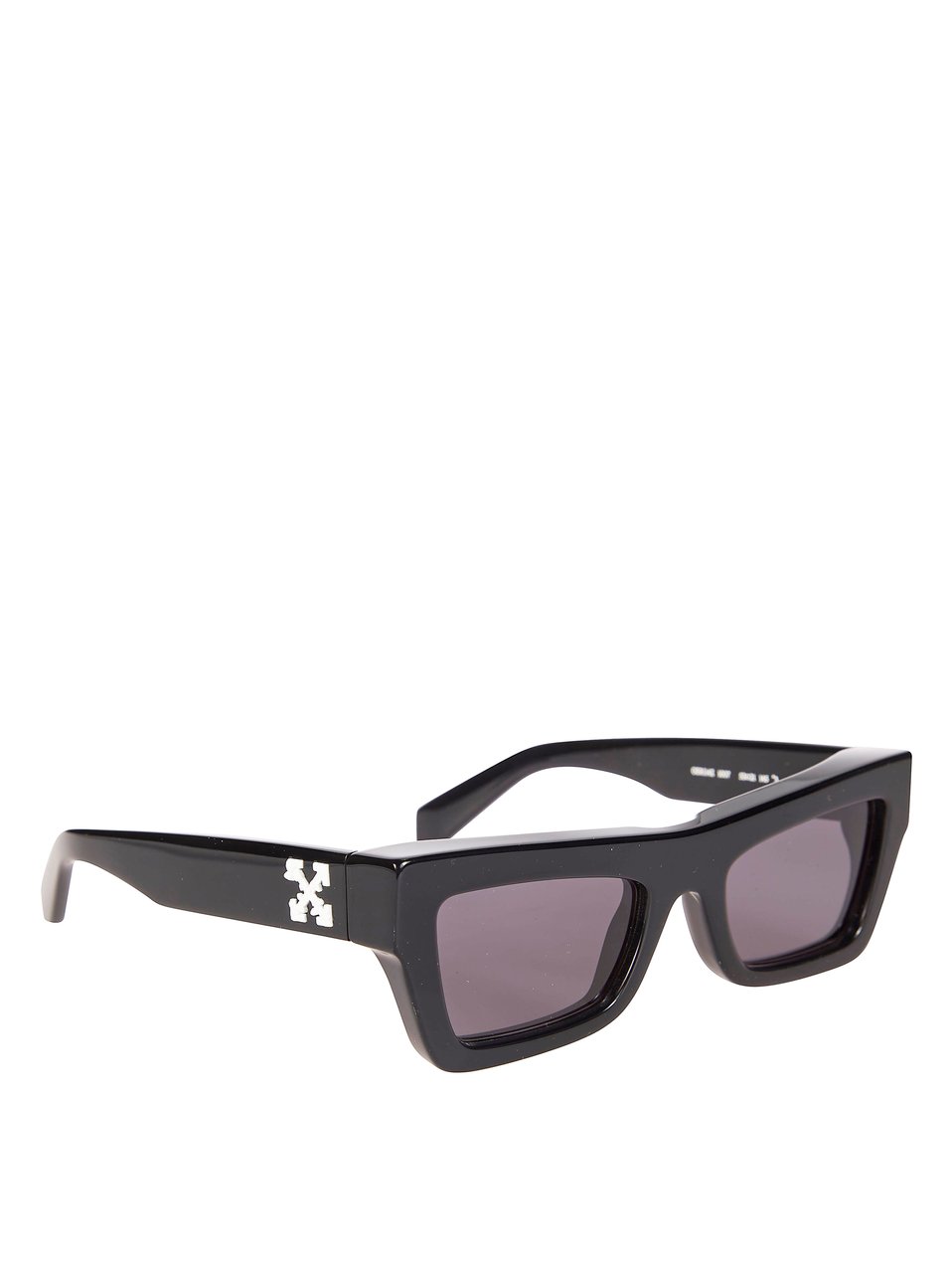 OFF-WHITE Black Charleston Acrylic Angular Sunglasses Zwart