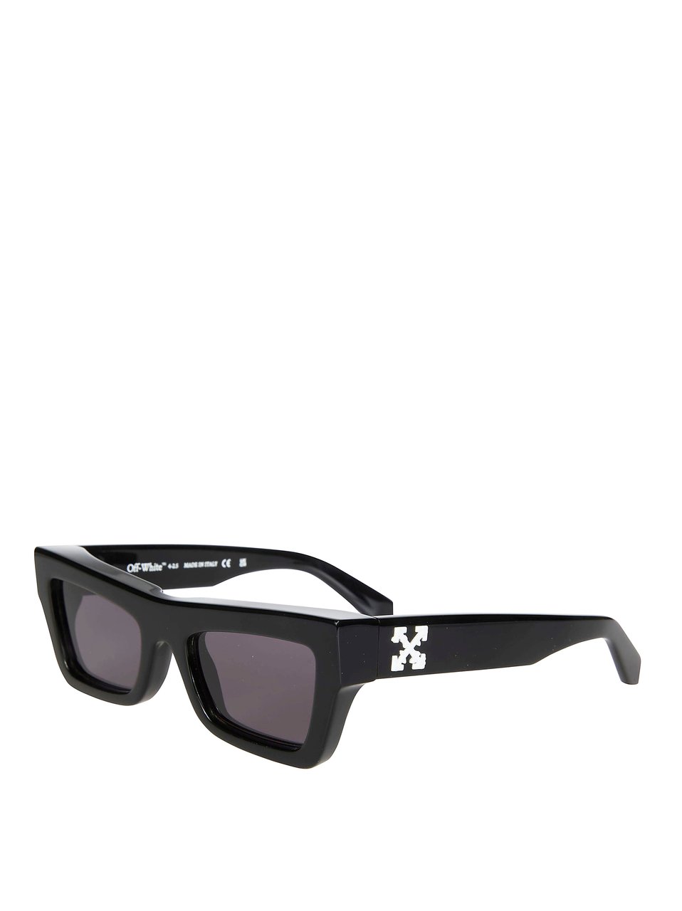 OFF-WHITE Black Charleston Acrylic Angular Sunglasses Zwart