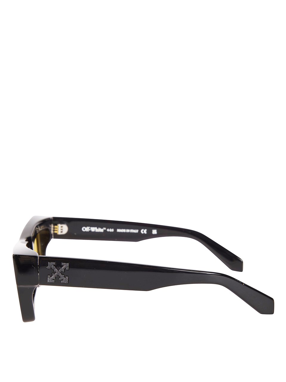 OFF-WHITE Black Charleston Acrylic Angled Sunglasses Geel