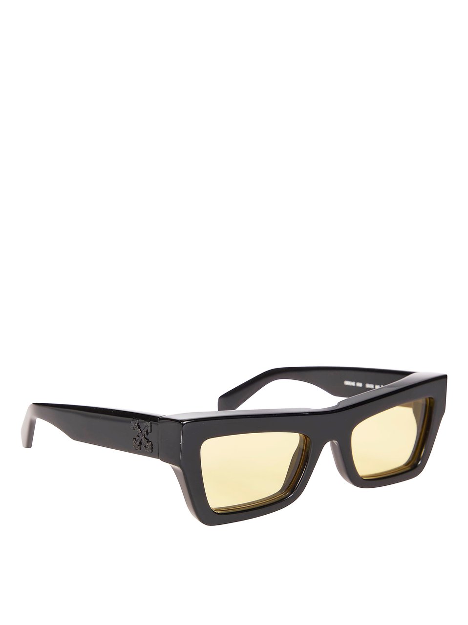 OFF-WHITE Black Charleston Acrylic Angled Sunglasses Geel