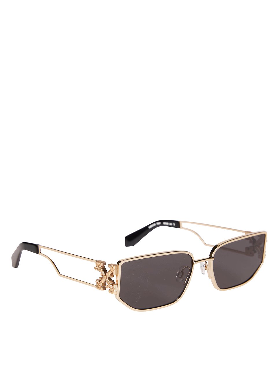 OFF-WHITE Gold Allen Metal Double Wire Sunglasses Grijs