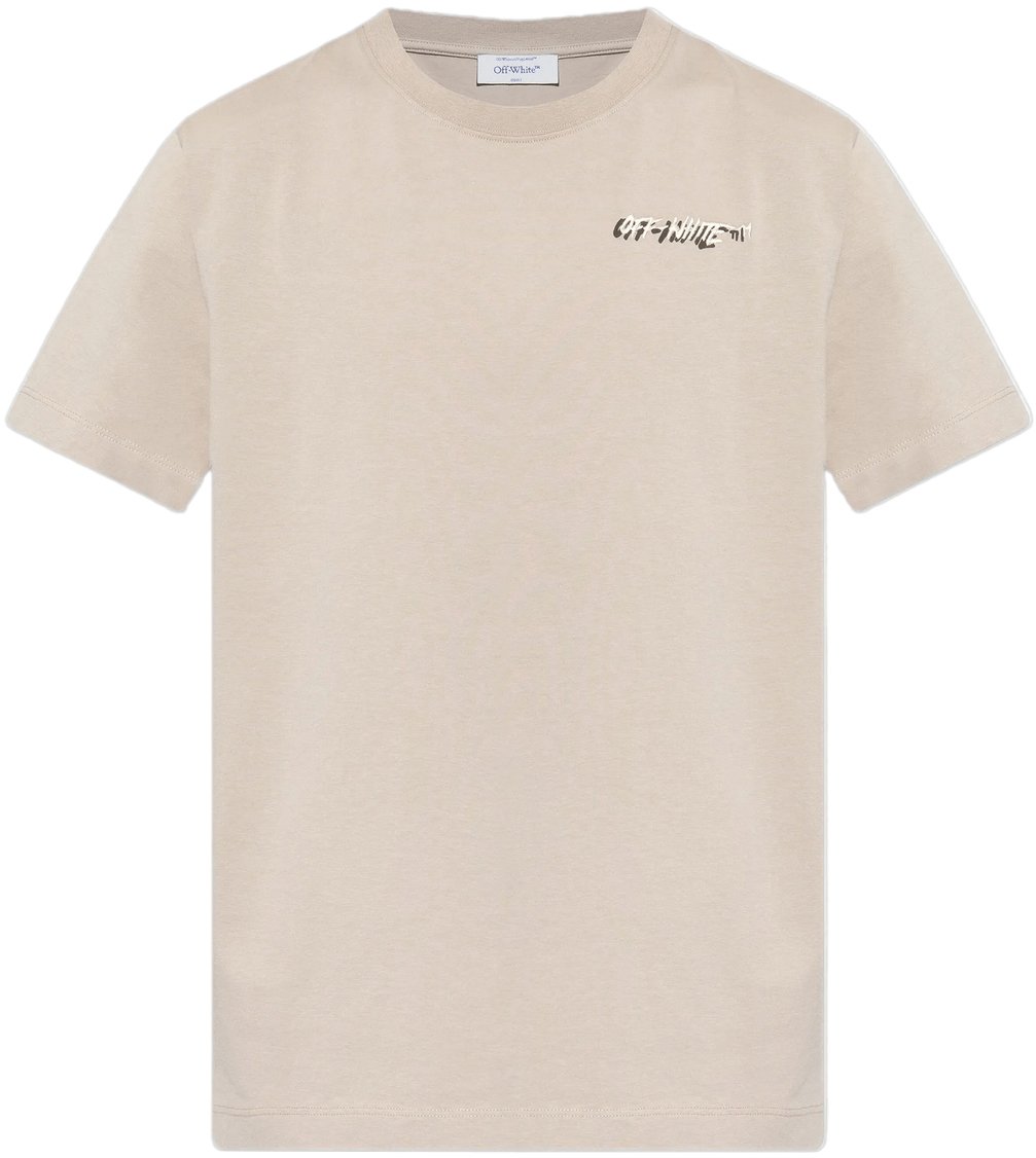 OFF-WHITE OFF LOGO SLIM T-SHIRT Beige