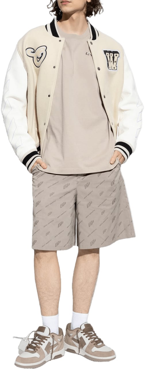 OFF-WHITE OFF LOGO SLIM T-SHIRT Beige