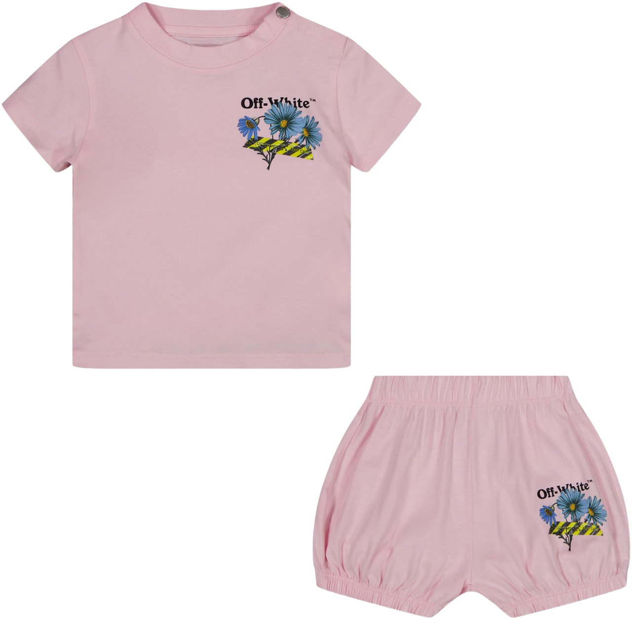 Off-White Baby Meisjes Setje In Licht Roze Roze