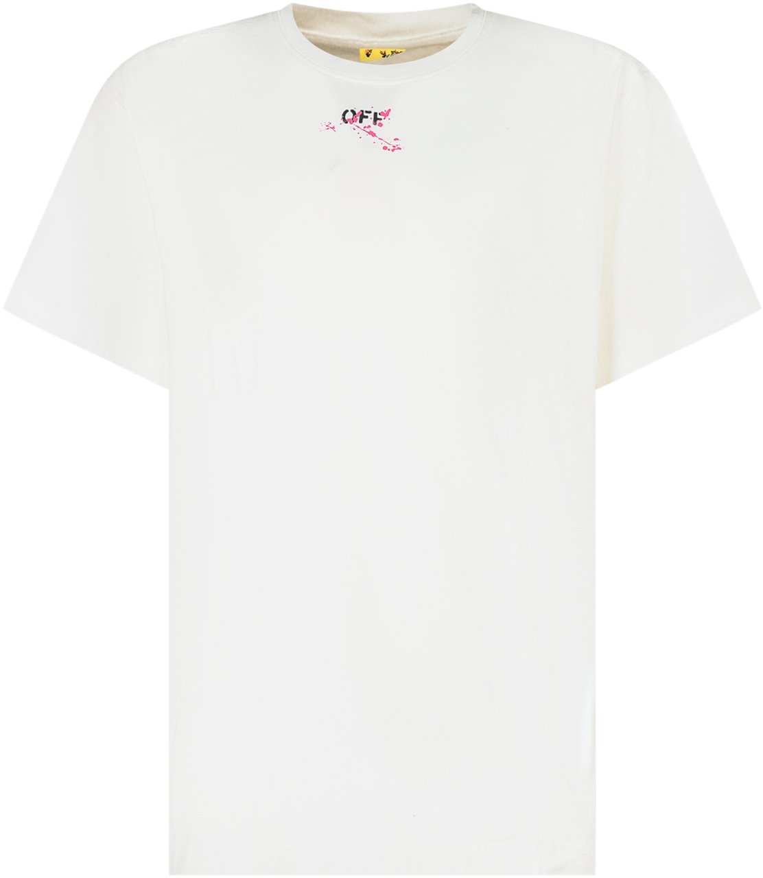 OFF-WHITE Off-White T-shirt con Logo Rosa e Grafica Dip Dye Wit