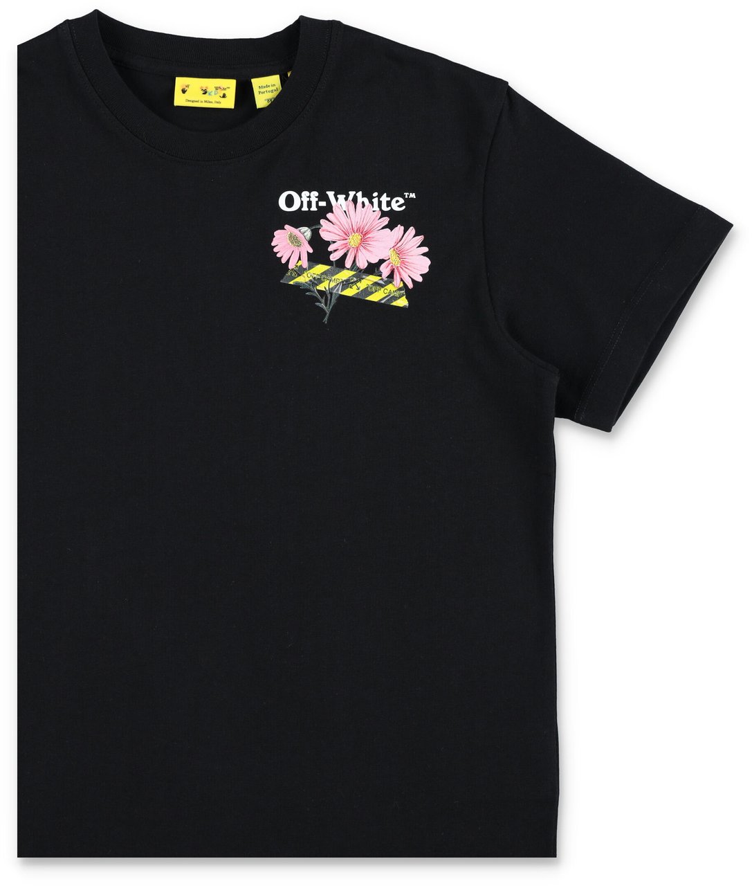 OFF-WHITE Daisy Tape Tee Nero Zwart