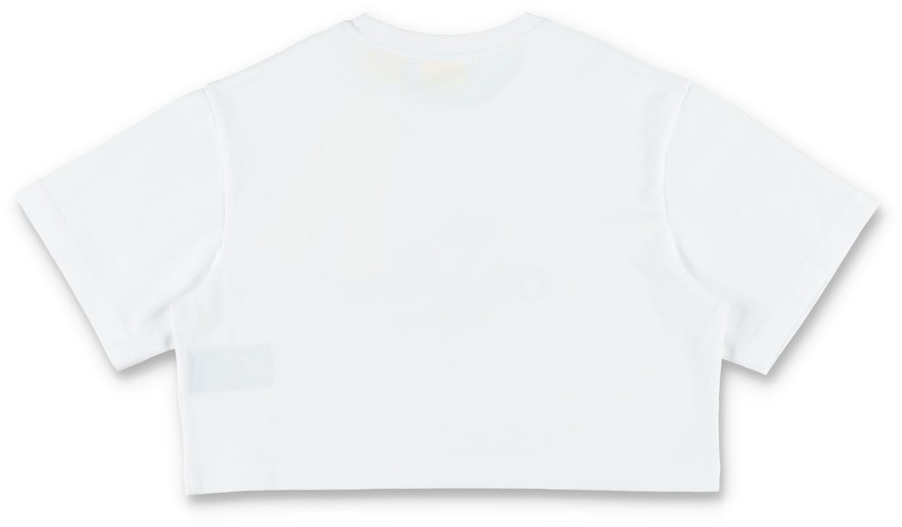 OFF-WHITE Daisy Logo Crop Tee Bianco Wit