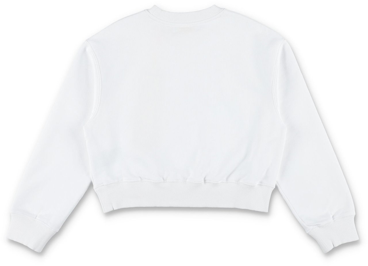 OFF-WHITE Daisy Logo Crop Fleece Bianco Wit