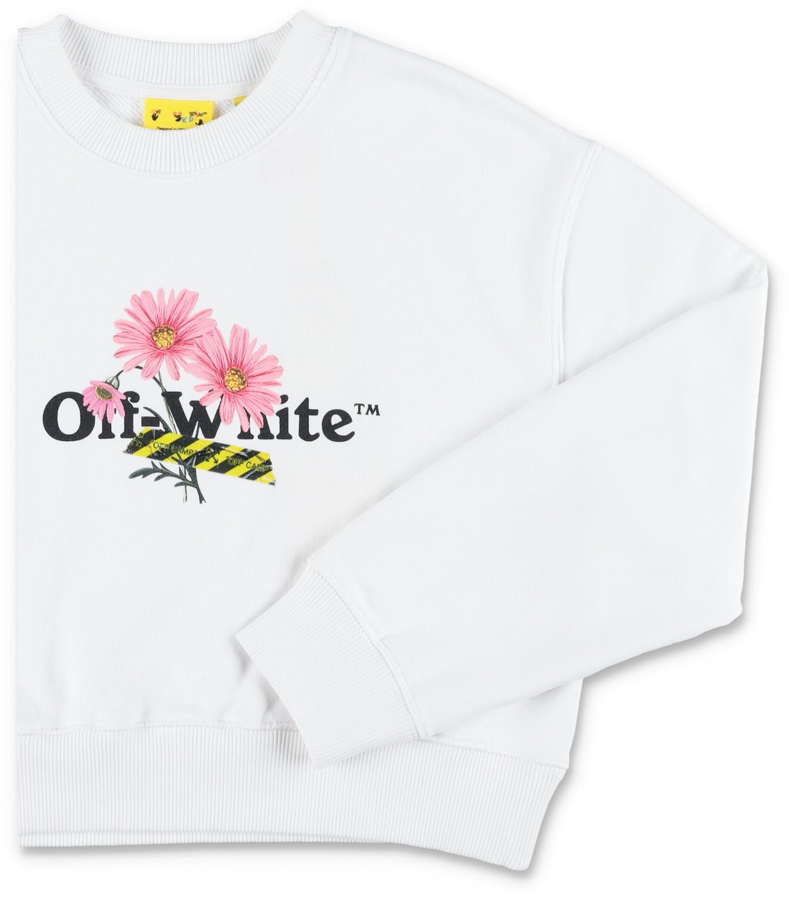 OFF-WHITE Daisy Logo Crop Fleece Bianco Wit