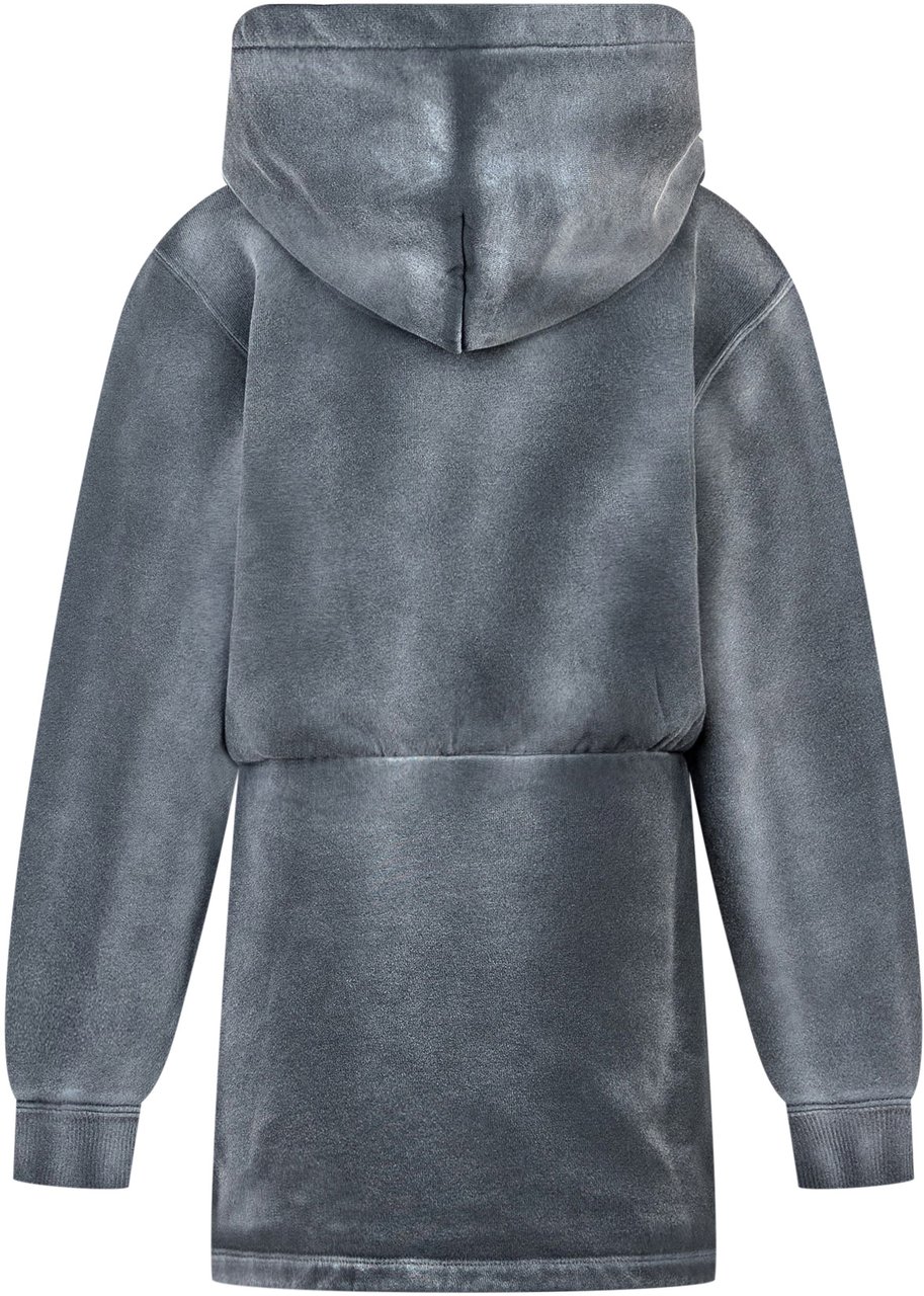 OFF-WHITE Off-White Kids Felpa Hoodie Grigia con Logo Grijs