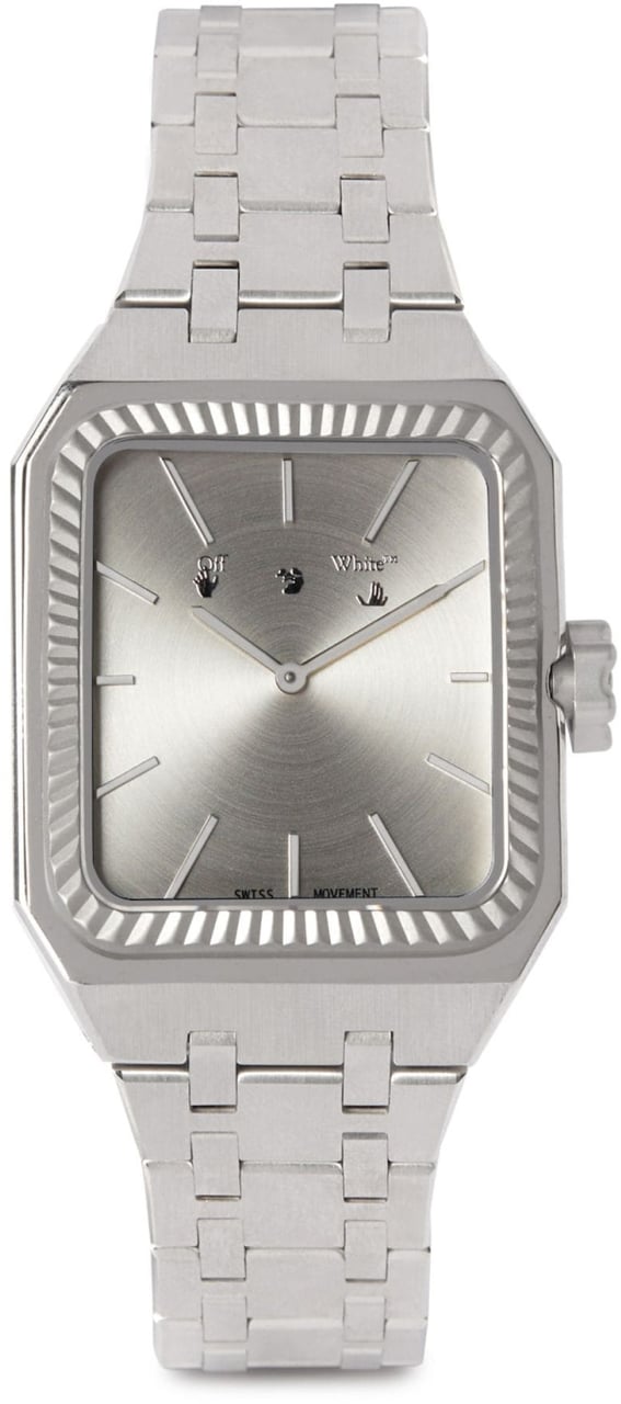 OFF-WHITE Minute Hand Logo Quartz Watch Zilver