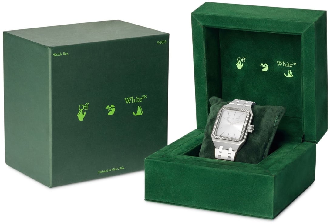 OFF-WHITE Minute Hand Logo Quartz Watch Zilver