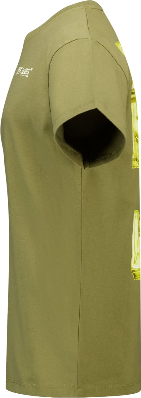 Off-White Kinder Jongens T-Shirt In Olijf Groen Groen