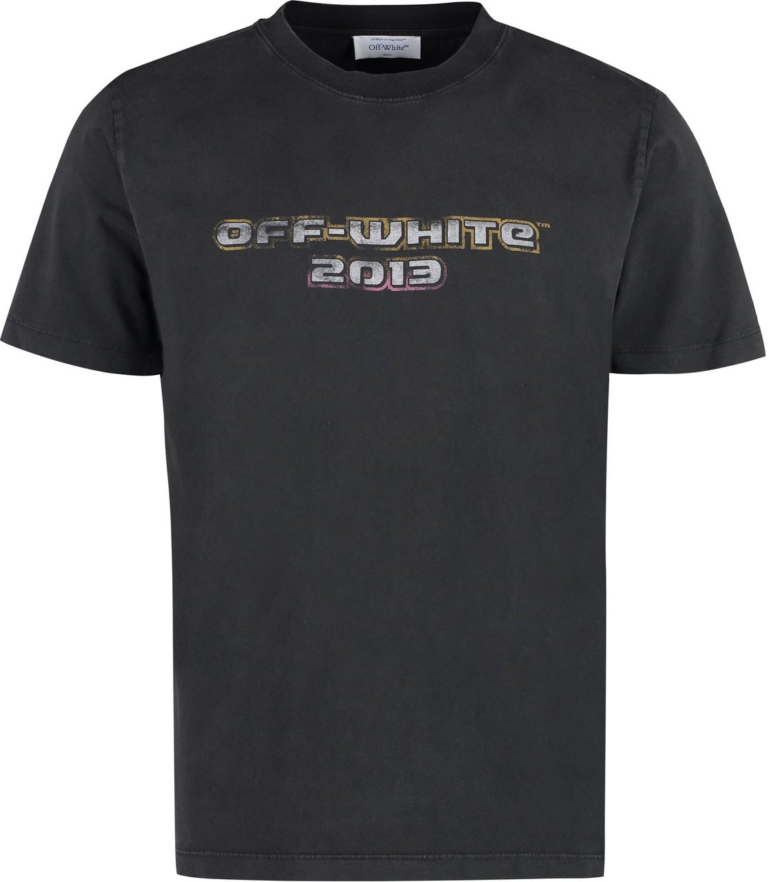 OFF-WHITE Printed cotton T-shirt Zwart