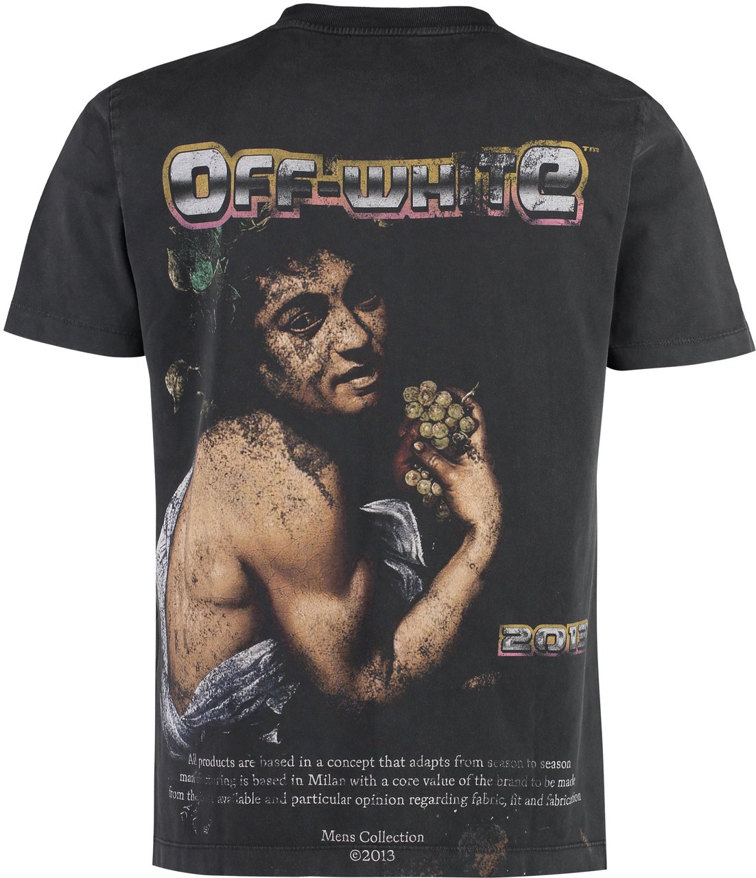 OFF-WHITE Printed cotton T-shirt Zwart