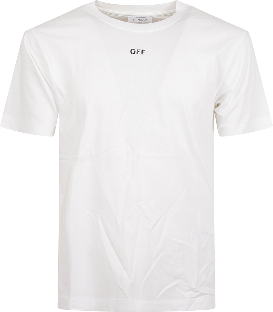 OFF-WHITE Cotton Slim Fit T-Shirt With Newspaper Motif Wit