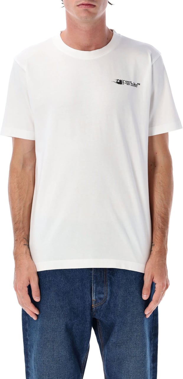 OFF-WHITE Off-White Ink Arrow slim-fit cotton T-shirt Wit