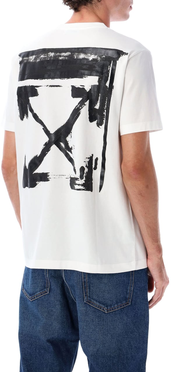 OFF-WHITE Off-White Ink Arrow slim-fit cotton T-shirt Wit