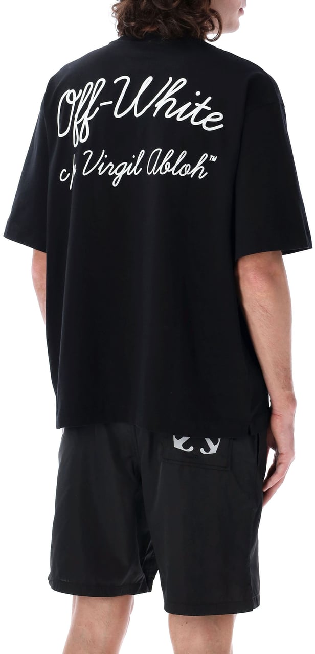 OFF-WHITE Script Skate Tee Nero Zwart