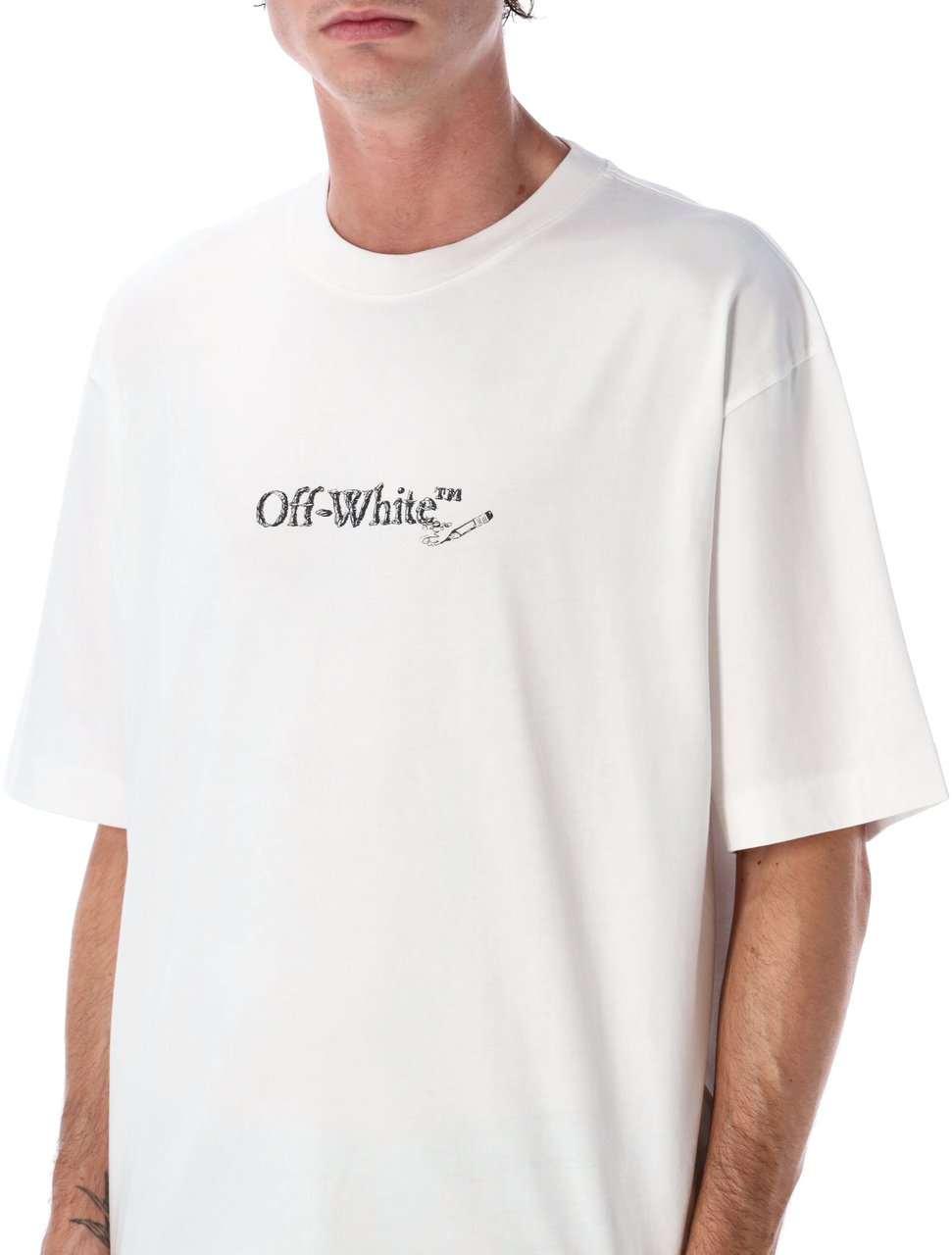 OFF-WHITE Scribble Arr Skate S/S Tee Bianco Wit
