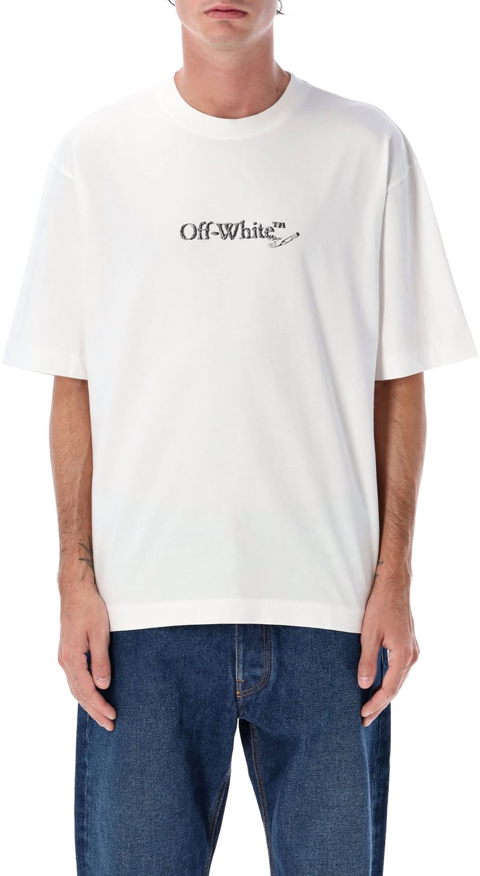 OFF-WHITE Scribble Arr Skate S/S Tee Bianco Wit