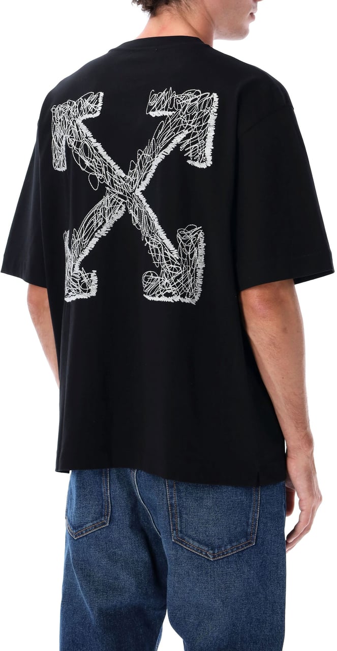 OFF-WHITE Scribble Arr Skate S/S Tee Nero Zwart