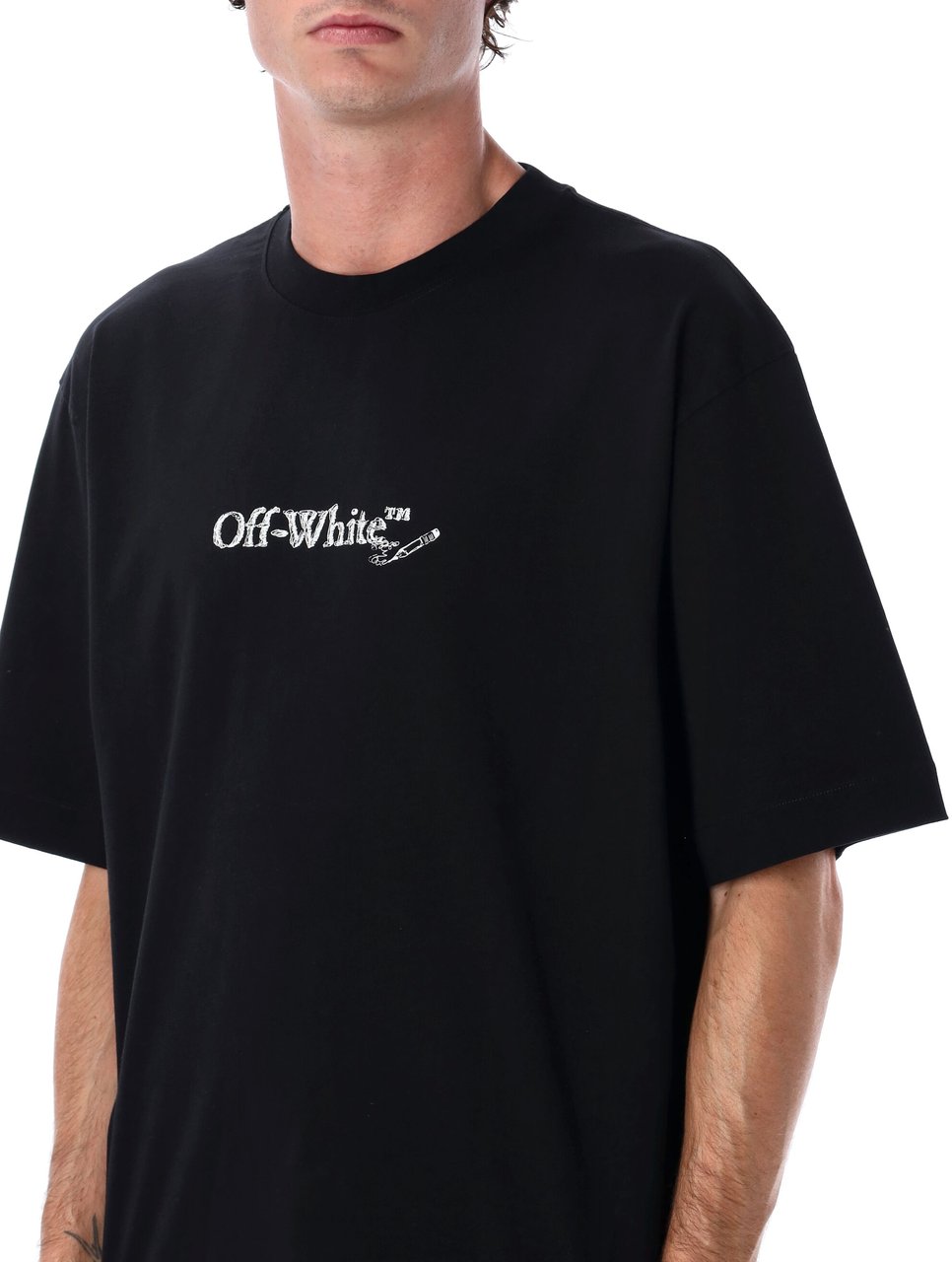 OFF-WHITE Scribble Arr Skate S/S Tee Nero Zwart