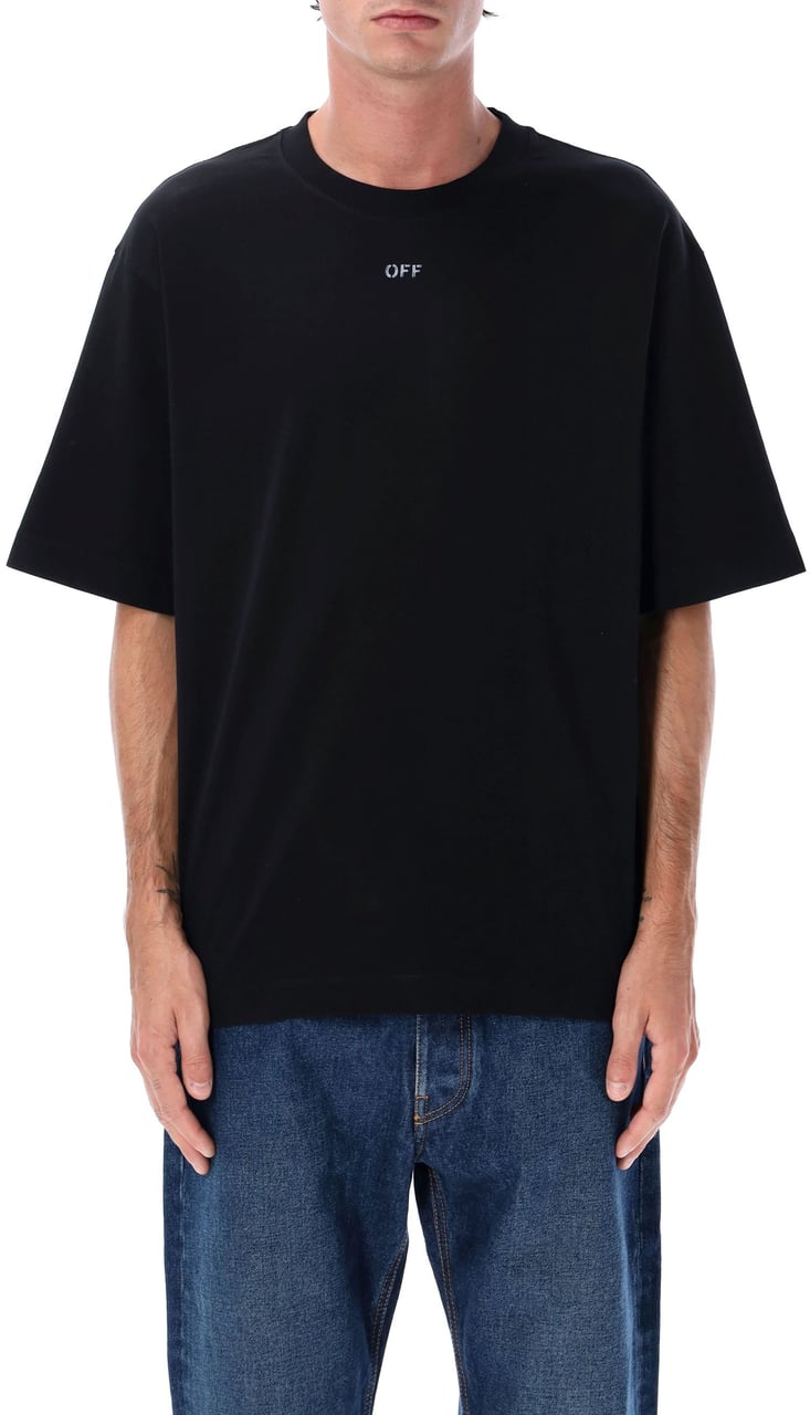 OFF-WHITE Stencil Arrow Skate S/S Tee Nero Zwart