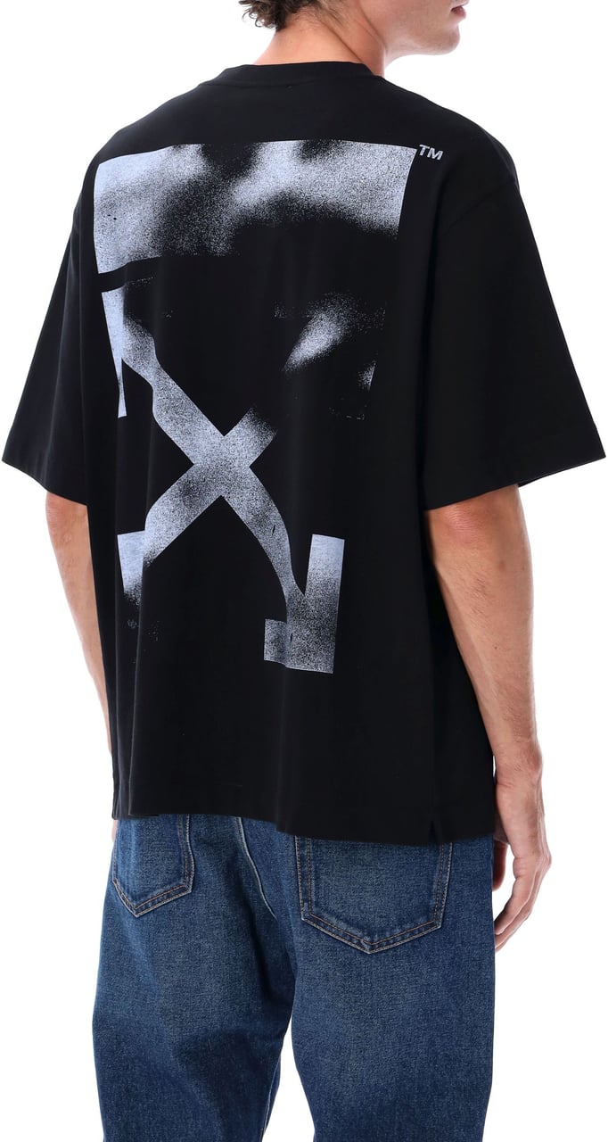 OFF-WHITE Stencil Arrow Skate S/S Tee Nero Zwart