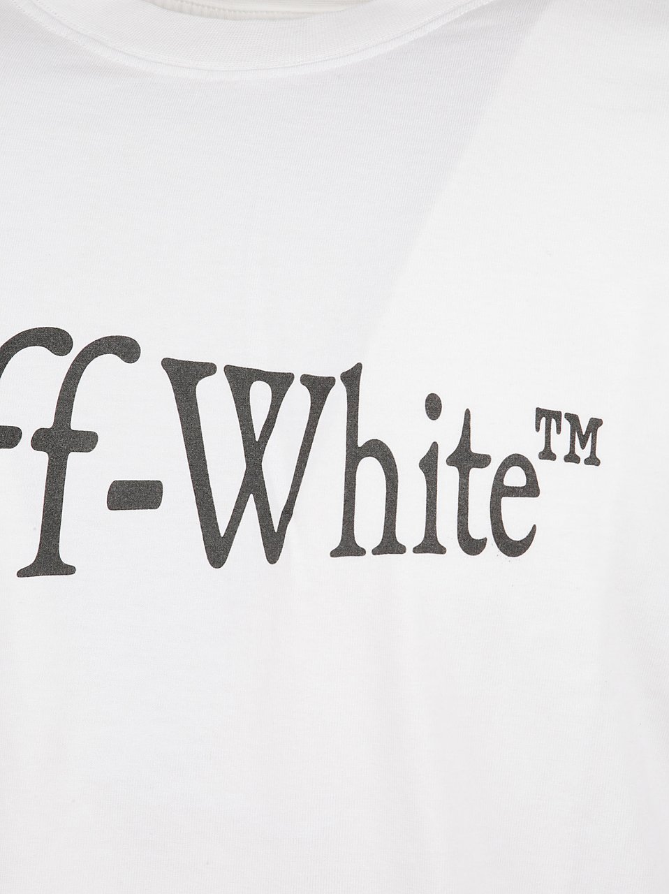 OFF-WHITE Run Arrow Skate Cotton Crew Neck T-Shirt Wit