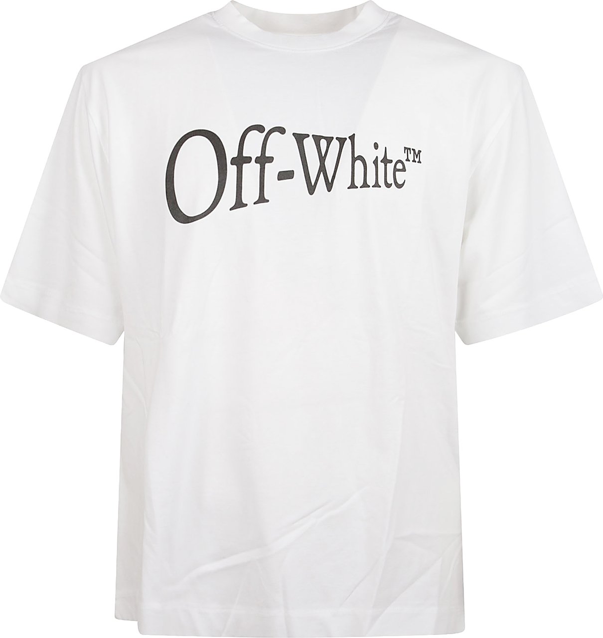 OFF-WHITE Run Arrow Skate Cotton Crew Neck T-Shirt Wit