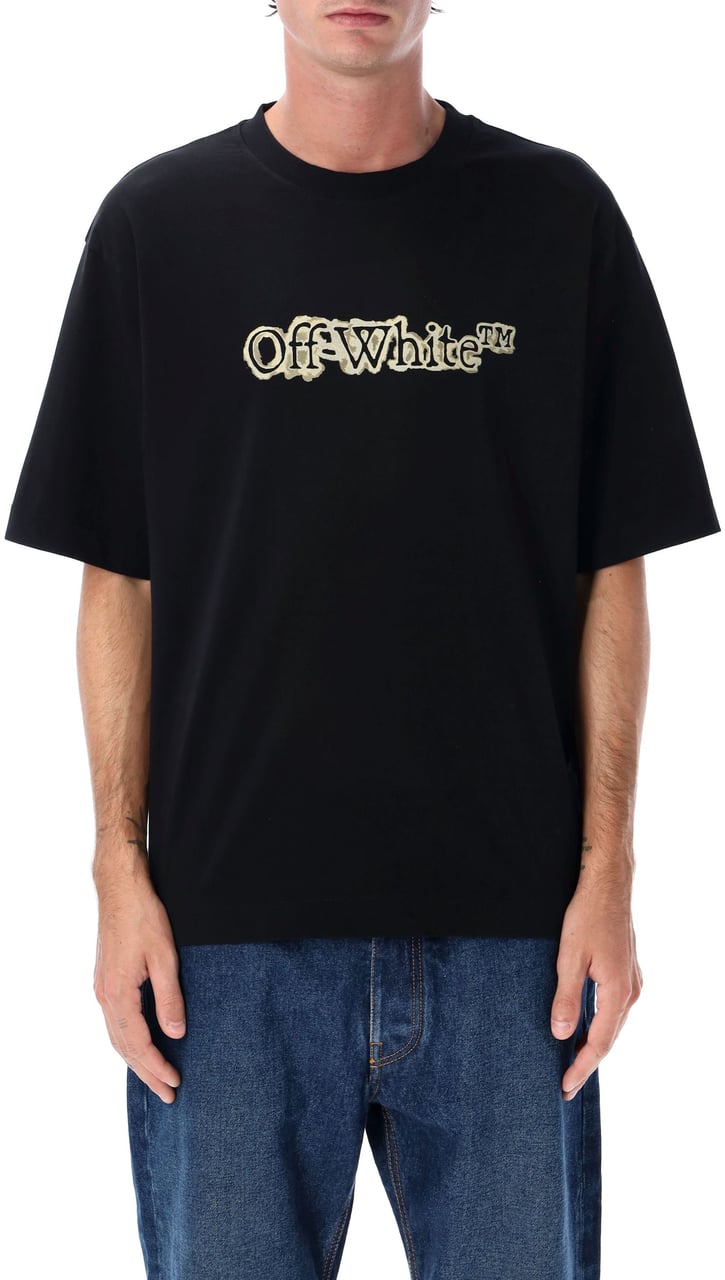 OFF-WHITE Cloudy Arrow Skate S/S Tee Nero Zwart