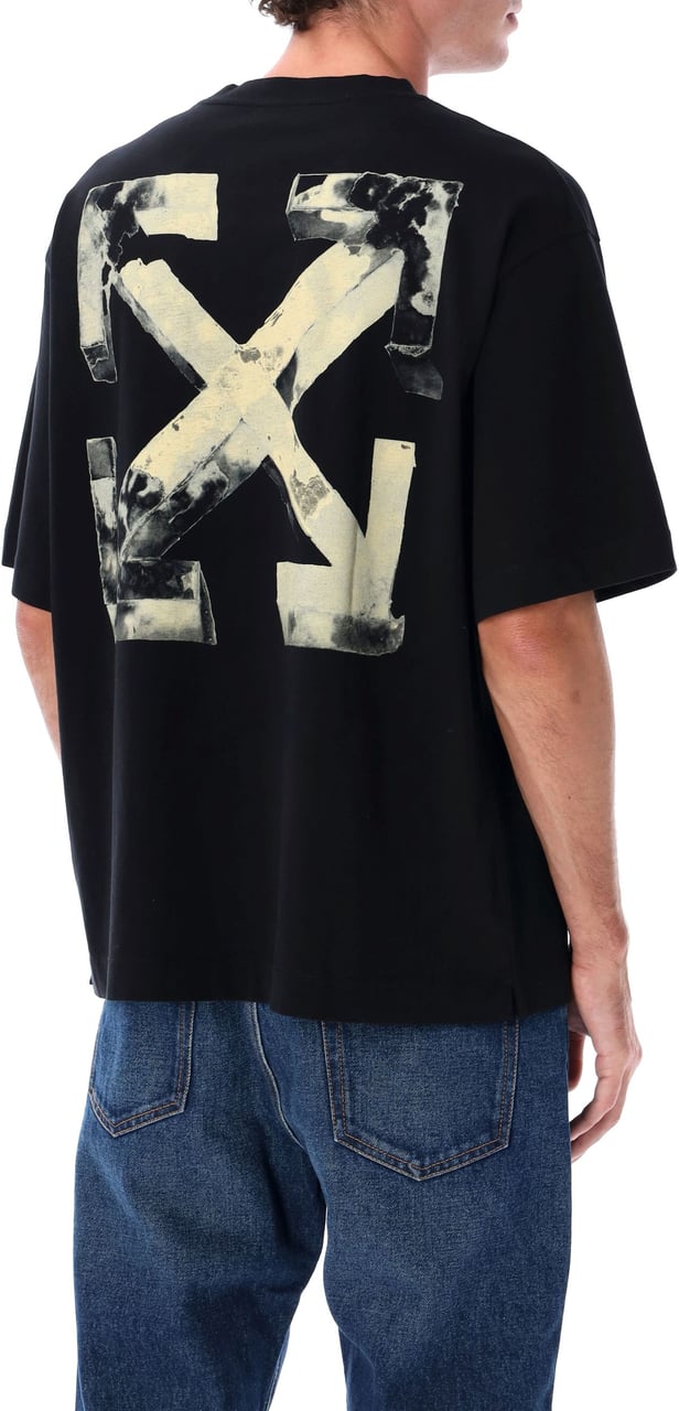 OFF-WHITE Cloudy Arrow Skate S/S Tee Nero Zwart